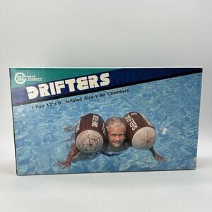 Pair Vintage Aqua Leisure Drifters Pool Inflatable Floaters Logs Water Wings NEW